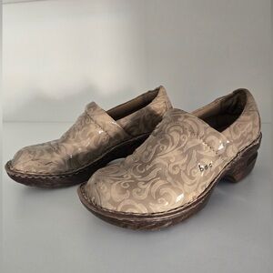 b.o.c. Cream and Brown Mules